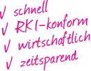 schnell,RKI-konform,wirtschaftlich,zeitsparend